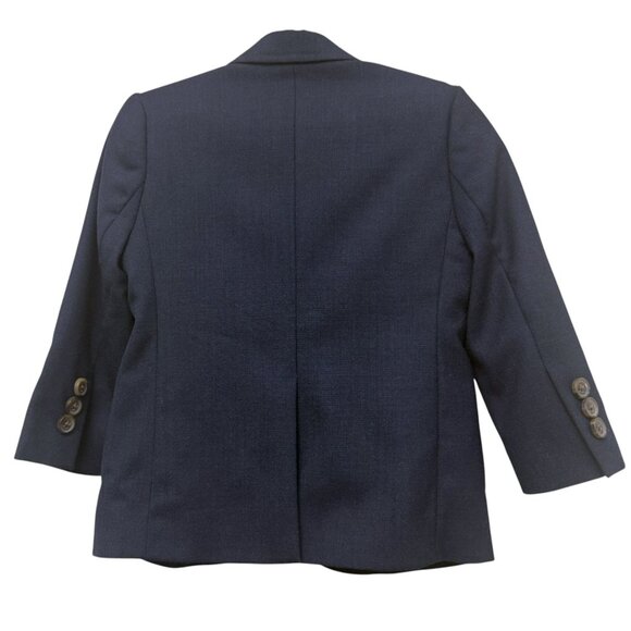 CREWCUTS Little Boys Suit Size 2 Toddler Navy Blue Wool Thompson Blazer w/ Pants - Picture 3 of 14